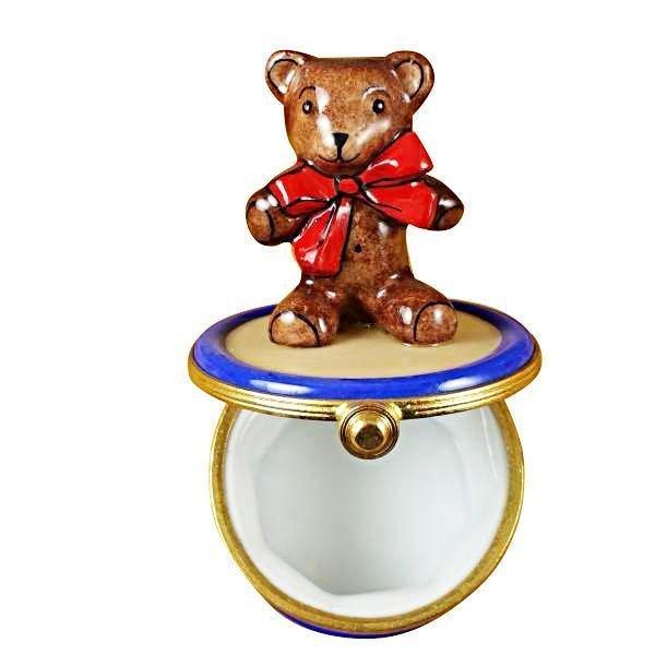 Teddy Bear on Drum limoges box