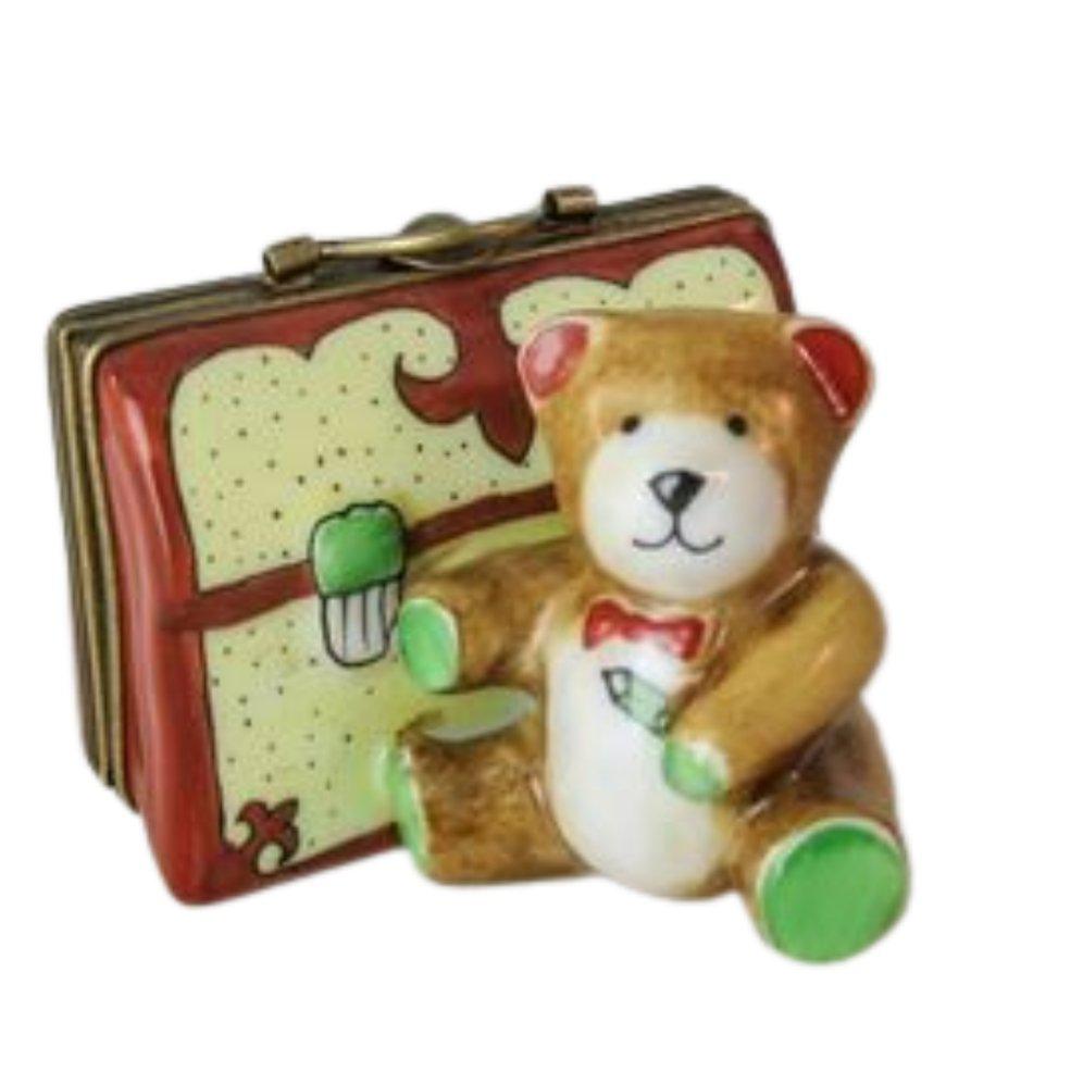 Teddy Bear w Books - Limoges Box