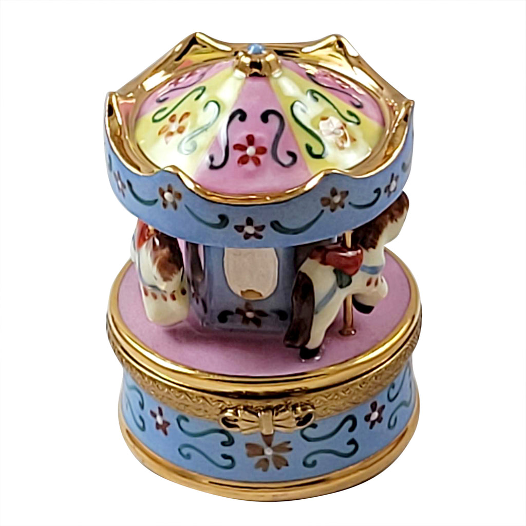 Hand Painted French Luxurious Limoges Porcelain Trinket Box Figurines