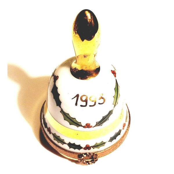 1993 Holiday Porcelain Bell Porcelain Limoges xmas theme French Trinket Box