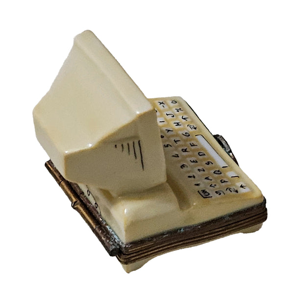 Charming Limoges Computer Box Porcelain Limoges professional French Trinket Box