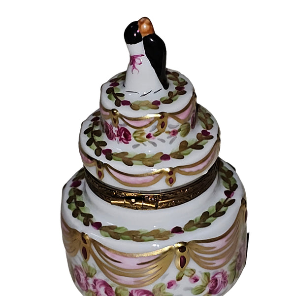 Wedding Cake Couple Limoges Box Porcelain Limoges wedding French Trinket Box