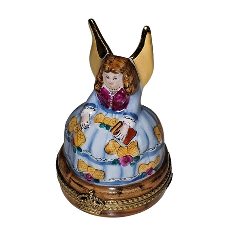 Enchanting Fairy with Blue Dress Porcelain Limoges myth French Trinket Box