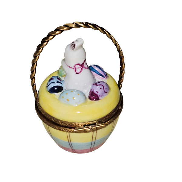 Easter Bunny Treasure Box Porcelain Limoges easter rabbit French Trinket Box