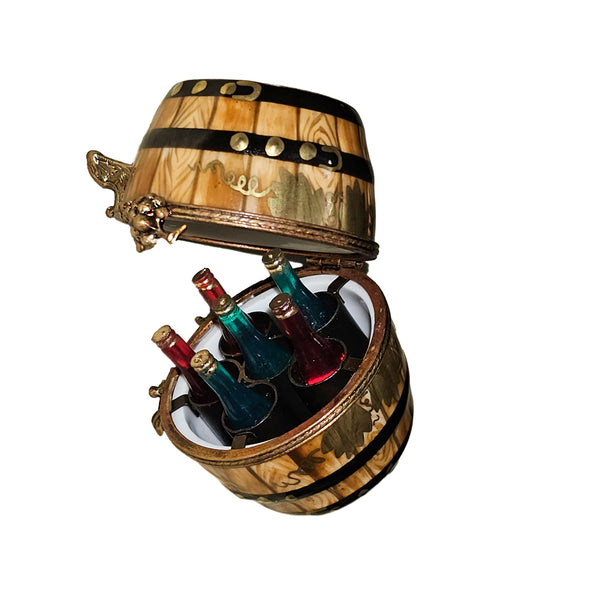 Wine Barrel Treasure Limoges Box Porcelain Limoges Wine spirits French Trinket Box