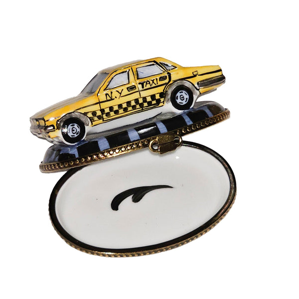 New York Taxi Limoges Box Charm for Collectors Gift Authentic Limoges Box