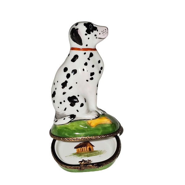Dalmatian Dog Limoges Box Porcelain Limoges dog French Trinket Box