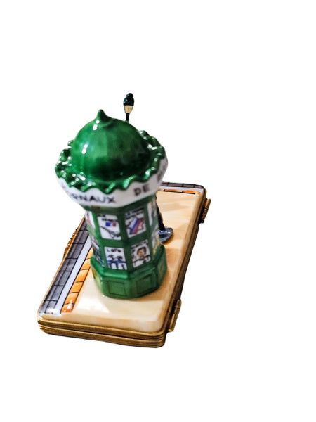 Parisian Newsstand Collectible Box Porcelain Limoges France Paris monuments Limoges Box French Trinket Box