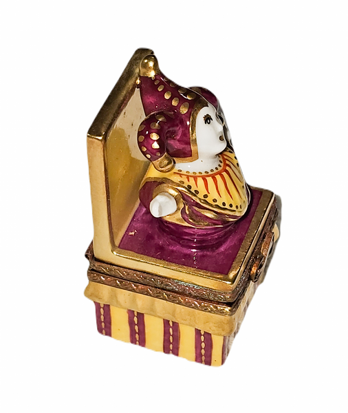 Jester Whimsy Limoges Box Porcelain Limoges kids Travel French Trinket Box