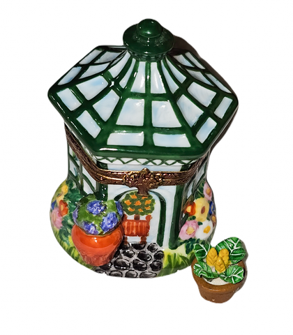 Charming Garden Gazebo Limoges Box Porcelain Limoges garden French Trinket Box