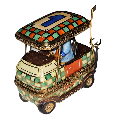 Golf Cart Delight Limoges Box Porcelain Limoges sports French Trinket Box