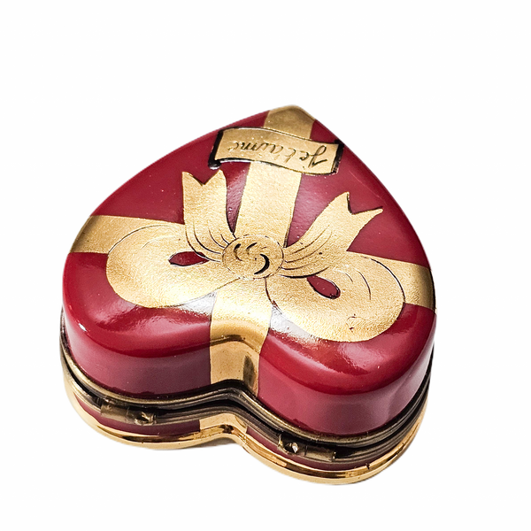 Je T'aime Heart Limoges Box Porcelain Limoges heart valentine love anniversary French Trinket Box