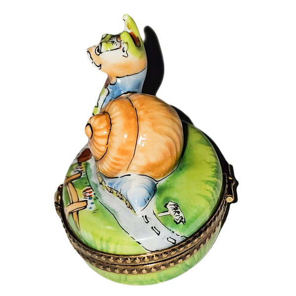 Whimsical Snail Porcelain Box Porcelain Limoges critters bugs LIMOGES BOXES French Trinket Box