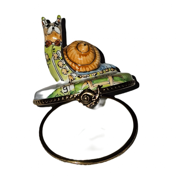 Whimsical Snail Porcelain Box Porcelain Limoges critters bugs LIMOGES BOXES French Trinket Box