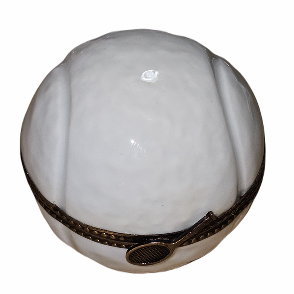 White Tennis Ball Keepsake Box Porcelain Limoges sports French Trinket Box