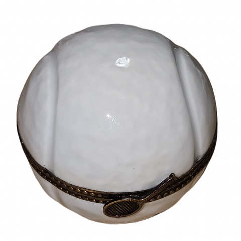 White Tennis Ball Keepsake Box Porcelain Limoges sports French Trinket Box