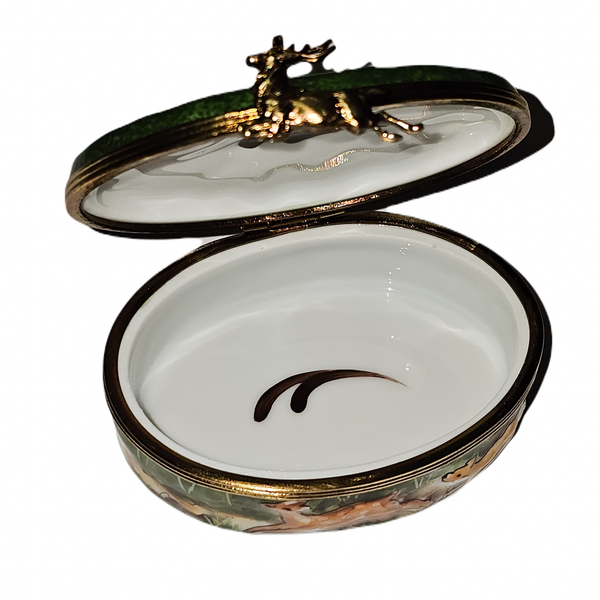 Hunting Scene Limoges Box Porcelain Limoges professional traditional French Trinket Box