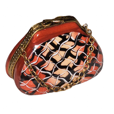 Elegant Limoges Python Purse Porcelain Limoges purse French Trinket Box