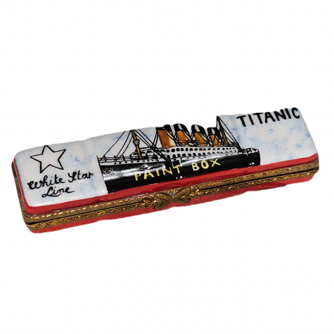 Titanic Inspired Paint Palette Porcelain Limoges art French Trinket Box