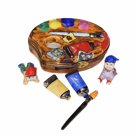 Whimsical Elves Art Box Porcelain Limoges art myth fine art kids French Trinket Box