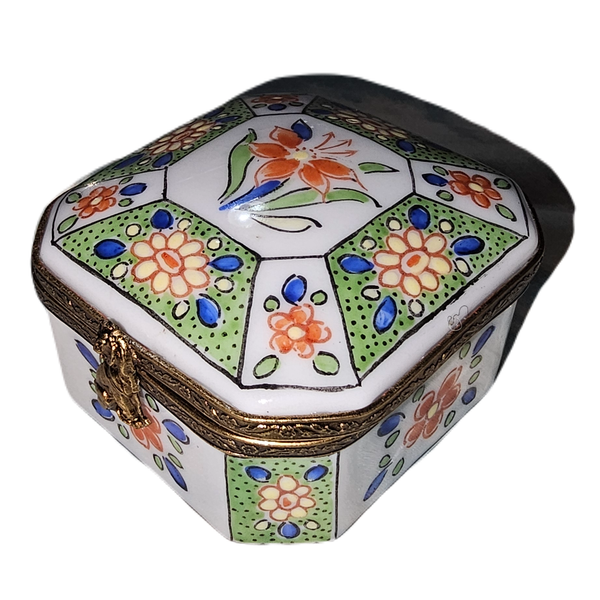 Floral Serenity Limoges Box Porcelain Limoges traditional French Trinket Box