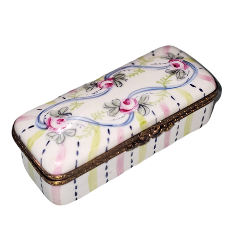 Charming Floral Limoges Box Porcelain Limoges Traditional French Trinket Box