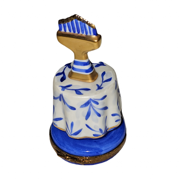 Exquisite Blue Porcelain Menorah Porcelain Limoges religion French Trinket Box