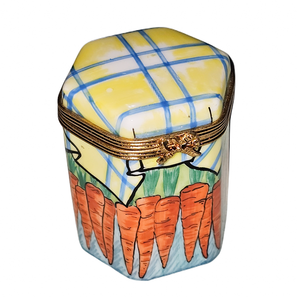Carrot Hexagon Elegance Box Porcelain Limoges traditional fruit French Trinket Box