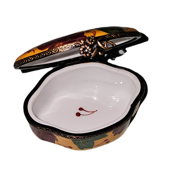 Autumn Leaves Elegance Box Porcelain Limoges traditional French Trinket Box