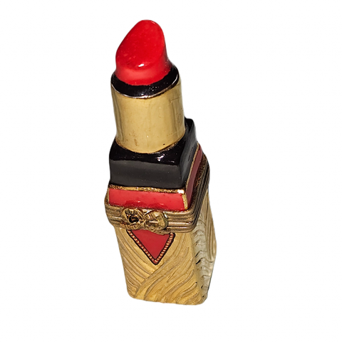 Glamorous Red Lipstick Box Porcelain Limoges fashion women French Trinket Box