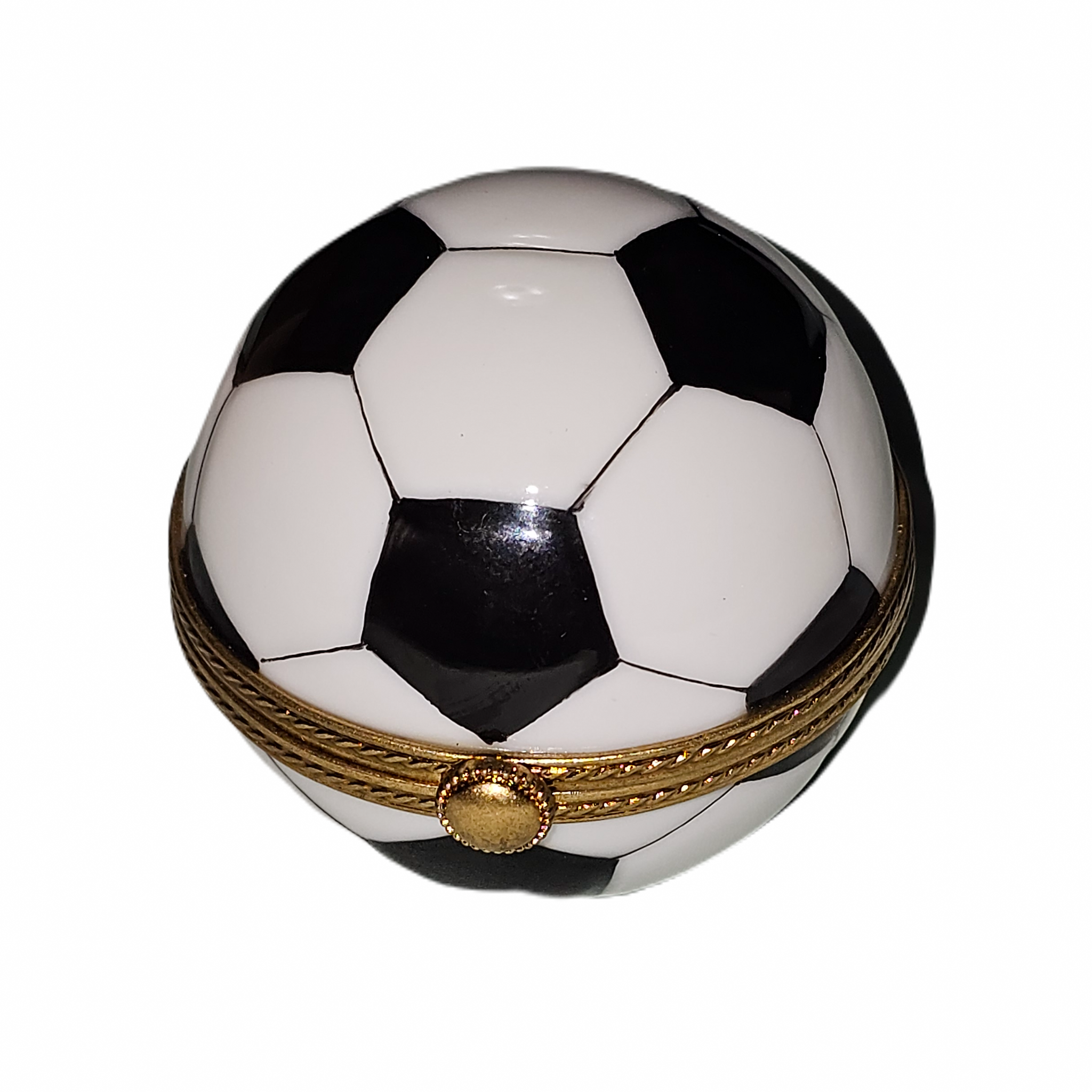 Soccer Ball Limoges Porcelain Box Porcelain Limoges sports French Trinket Box