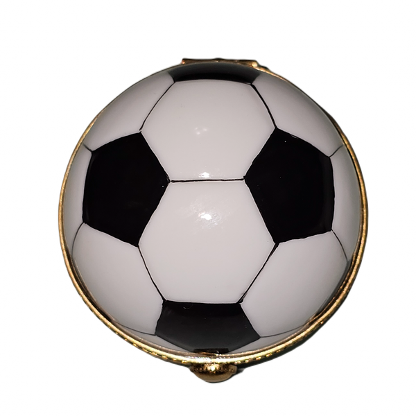 Soccer Ball Limoges Porcelain Box Porcelain Limoges sports French Trinket Box