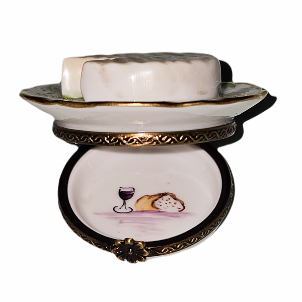 Brie Cheese Delight Limoges Box Porcelain Limoges food French Trinket Box