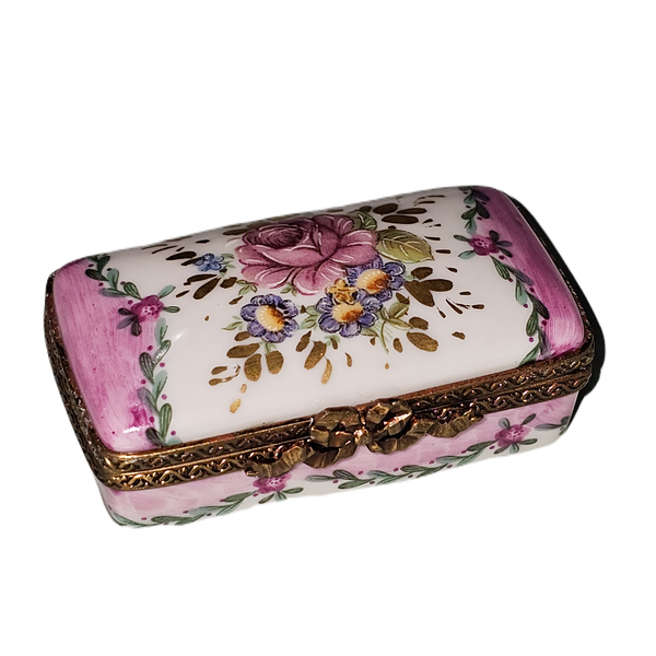 Light Pink Roses Limoges Box Porcelain Limoges traditional French Trinket Box