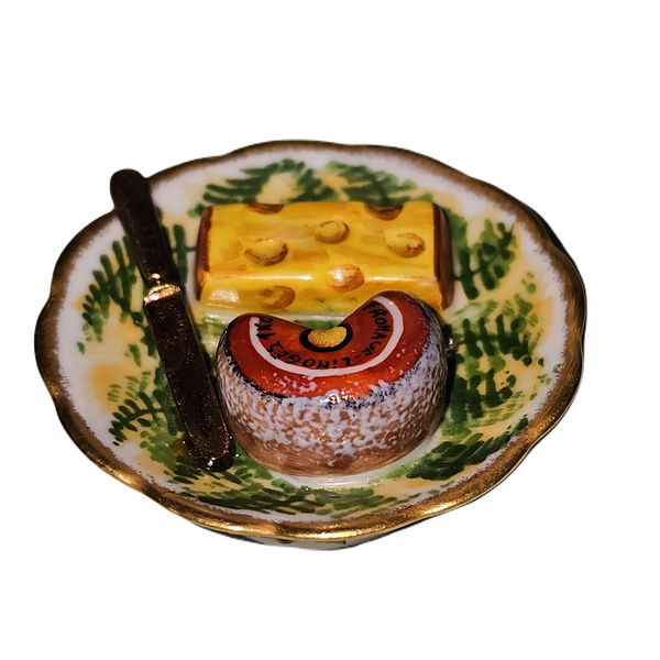 Cheese Lover's Limoges Treasure Porcelain Limoges food French Trinket Box