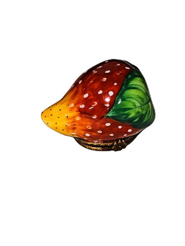 Medium Strawberry Limoges Box Porcelain Limoges fruit limoges boxes French Trinket Box