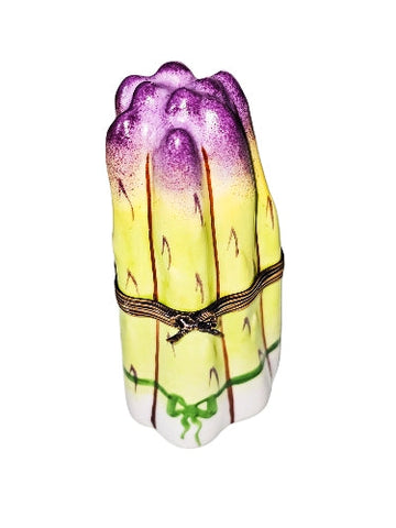 Vibrant Asparagus Limoges Box Porcelain Limoges fruit Vegetable French Trinket Box