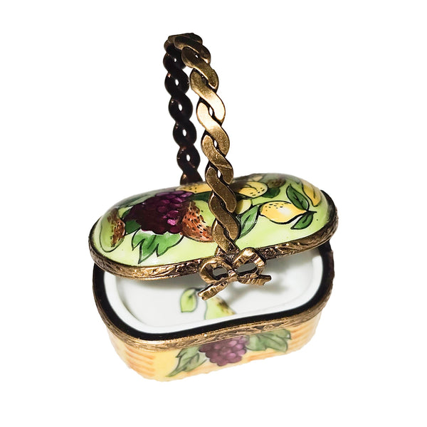Fruit Basket Limoges Box for Collectors Porcelain Limoges Fruit Basket French Trinket Box