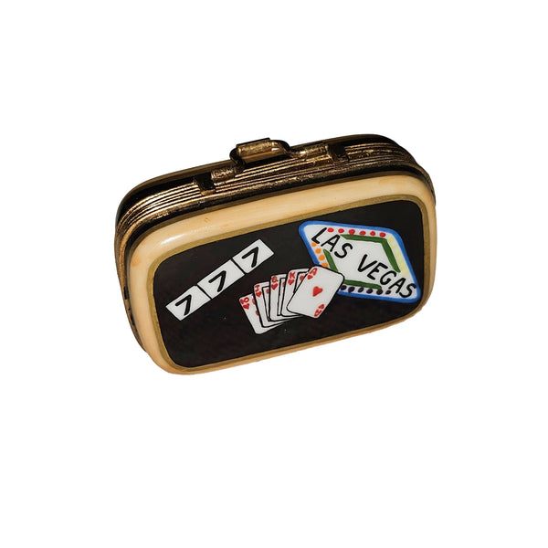 Las Vegas Dream Suitcase Box Porcelain Limoges travel united French Trinket Box