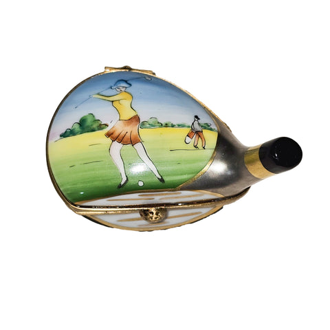Golfing Glamour Limoges Box Porcelain Limoges Sports French Trinket Box