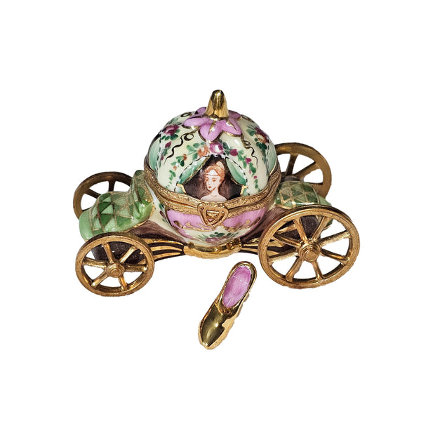 Cinderella's Enchanted Coach Box Porcelain Limoges baby kids books French Trinket Box