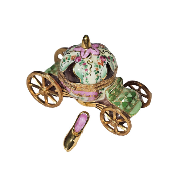 Cinderella's Enchanted Coach Box Porcelain Limoges baby kids books French Trinket Box