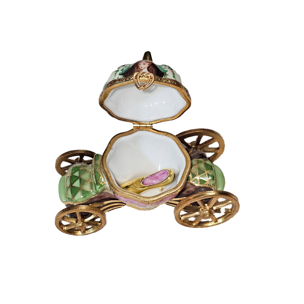 Cinderella's Enchanted Coach Box Porcelain Limoges baby kids books French Trinket Box