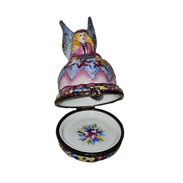 Pink Blue Angel Keepsake for Collectors Authentic Limoges Box