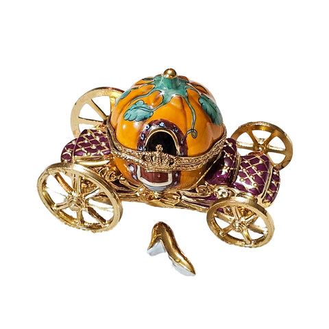 Cinderella's Enchanted Carriage Porcelain Limoges baby kids French Trinket Box