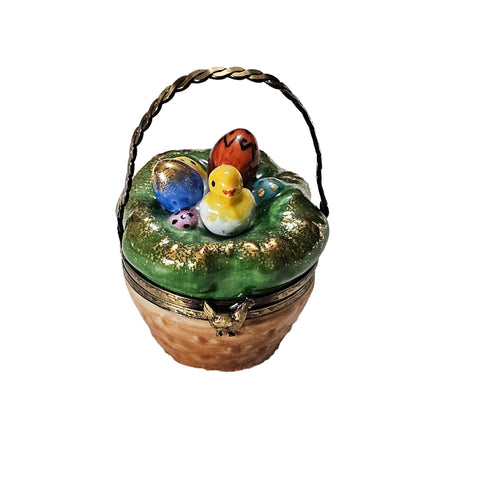 Easter Chick Basket Delight Porcelain Limoges easter French Trinket Box