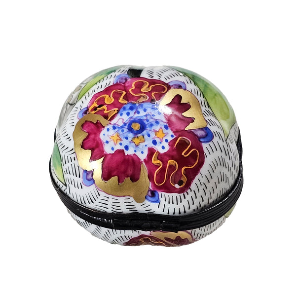 Puffy Floral Limoges Box Porcelain Limoges traditional French Trinket Box