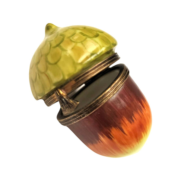 Acorn Nut Limoges Figurine Porcelain Limoges fruit Vegetables French Trinket Box