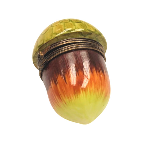 Acorn Nut Limoges Figurine Porcelain Limoges fruit Vegetables French Trinket Box