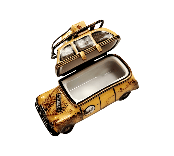 Africa Safari Adventure Vehicle Porcelain Limoges vehicle French Trinket Box